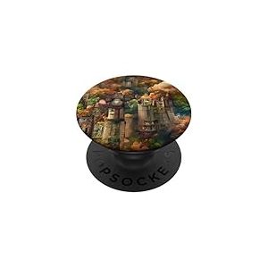 Château de la forêt d'automne PopSockets PopGrip Adhésif