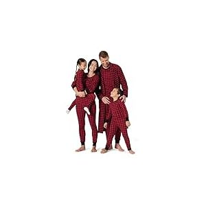 Amazon Essentials Ensembles de Pyjamas de Noël Assortis pour la Famille Femme, Carreau Buffalo Classique, L