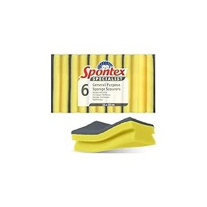 Spontex &Eacute;ponges &agrave; r&eacute;curer Specialist | XL | R&eacute;sistantes &agrave; l&rsquo;Usure et polyvalentes pour Le Nettoyage Professionnel | Paquet de 6