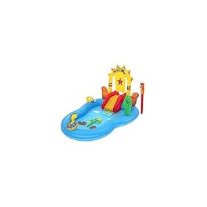 Avilia Piscine Gonflable pour Enfants avec Cheval, Toboggan, Fer à Cheval et irrigateur Serpent – Amusement d'été avec 278 litres de capacité et matériau résistant