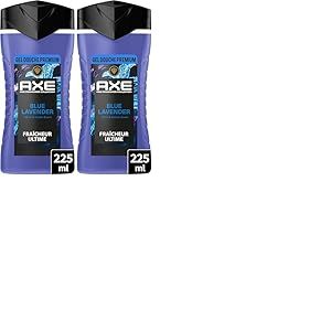 AXE - Gel Douche - Collection Prestige - Blue Lavender - 12h de fra&icirc;cheur - Parfum infus&eacute; aux huiles essentielles de lavande, menthe et ambre - Agents hydratants 100% d&rsquo;origine v&eacute;g&eacute;tale - 225ml