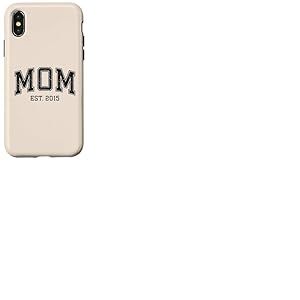 Maman Est 2015 Personnalis&eacute; Maman Personnalis&eacute; F&ecirc;te des M&egrave;res Personnalis&eacute; Coque pour iPhone X/XS