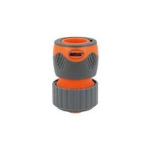 Amig - Raccord Rapide De Tuyau 3/4" | Avec Système D'Emboîtement Rapide | Connexion Rapide Et Facile Pour Tuyaux D'Arrosage | Plastique Abs Et Caoutchouc | Orange Et Gris