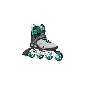 Rollerblade Macroblade 80 W Rollers en Ligne pour Femme Gris/Bleu Sarcelle 40,5/41