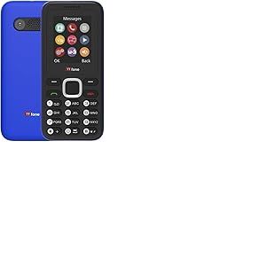 TTfone TT150 Téléphone Portable Basique Débloqué avec Bluetooth, Batterie Longue Durée, Double SIM avec Appareil Photo et Jeu, Facile à Utiliser, Robuste et Léger (Bleu, avec Chargeur)