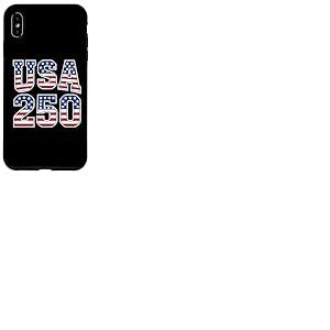 Drapeau am&eacute;ricain am&eacute;ricain am&eacute;ricain 250 Ans 4 Juillet Coque pour iPhone XS Max