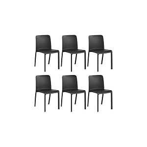 Définir 6 chaises anthracites de grana