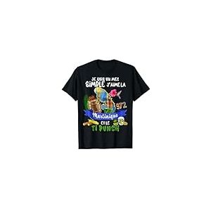 Martinique Homme Rhum Ti Punch Apéro Madras Colibri Tropical T-Shirt