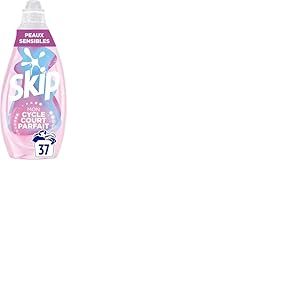 Skip - Lessive Liquide - Cycle Court Peaux Sensibles - Développée avec des dermatologues - Douce et Respectueuse - Résultat optimal en cycle court - 37 Lavages