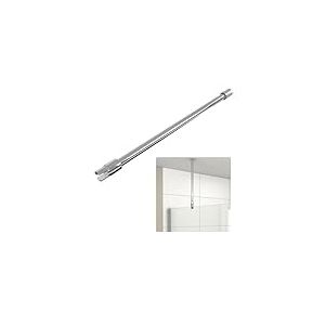 EMKE Barre de stabilisation ronde r&eacute;glable &agrave; 360&deg; - 50 cm - Pour paroi de douche, support de plafond - Pince en verre pour paroi de douche de 6 &agrave; 10 mm