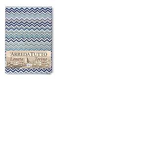 tex family Plaid d&rsquo;Ameublement Couvre-Tout Grand Foulard Multi-Usage en Coton &ndash; Couvre-Lit, Prot&egrave;ge-Canap&eacute; &ndash; Beatrice Bleu &ndash; 1 Place &ndash; Fabriqu&eacute; en Italie