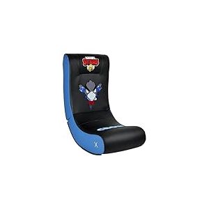 Subsonic &ndash; Fauteuil &agrave; Bascule Gaming Brawl Stars Crow - Rocking Chair Ergonomique sous Licence Officielle &ndash; Similicuir Noir et Bleu avec Broderies &ndash; Chaise Confortable Salon ou Chambre