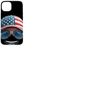 Jolie Casquette américaine Souriante pour Les Amateurs de Couvre-Chefs Coque pour iPhone 15 Plus