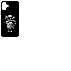 Kingman Arizona USA Tête de Mort de Cowboy Vieilli Coque pour iPhone 16 Plus
