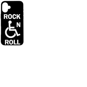 Rock-N-Roll Panneau d'acc&egrave;s handicap&eacute; pour Fauteuil Roulant Coque pour iPhone 16 Plus