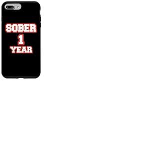Happy Sober 1 an Cool Anniversary Red Sobriety Coque pour iPhone 7 Plus/8 Plus