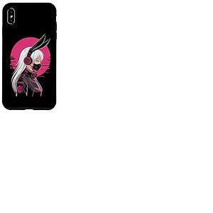 Cyberpunk Girl avec Masque Sci-FI Anime Manga Oreilles De Coque pour iPhone XS Max