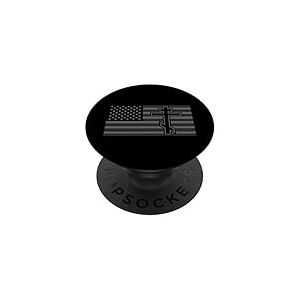 Drapeau des &Eacute;tats-Unis avec Croix orthodoxe Orientale PopSockets PopGrip Adh&eacute;sif