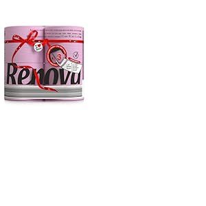 Renova Lot de 5 x 4 rouleaux de papier toilette rose