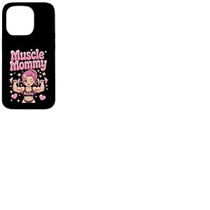 Cute Chibi Anime Muscle Mommy Weightlifting Fitness Girl Coque pour iPhone 15 Pro