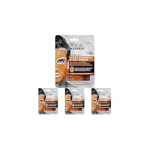 Men Expert Hydra Energetic Tissue Masque facial pour homme, masque en tissu pour peau d'apparence fatiguée (lot de 4)