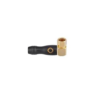 Oehlbach Transmission Shift S90 Fiche F coaxiale IEC (m) (fiche satellite coudée, adaptateur, vissable) plaqué or pour connexion TV/radio