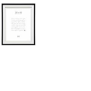 DEKNUDT Frames - Cadre photo en bois MDF avec double passe-partout - Noir - Pour image de 30 x 40 cm - à accrocher - S65KK2 P1 20x30cm