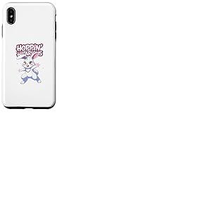 Hoppin Hilarant Lapin Mignon Dessin Animé Conception Lapin Coque pour iPhone XS Max