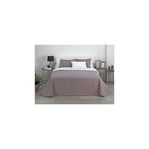 Estoralis - AVA | Couvre lit matelassé Doux et léger | Tissu matelassé réversible | Blanc/Taupe | pour lit de 80/90 cm. (180 x 270 cm. (Largeur par Hauteur) pour Toutes Les Saisons