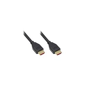 Good Connections Câble HDMI 2.1 ultra haute vitesse - 8K UHD-2 @60Hz / 4K UHD @240Hz - 48 Gbit/s - Idéal pour les jeux - Connecteurs plaqués or, blindage 3 - Conducteur en cuivre - Noir - 0,5 m / 50 cm