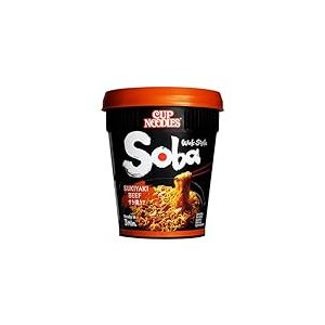NISSIN Soba Cup - Saveur Sukiyaki Beef -1 carton de 8 cups de 89g