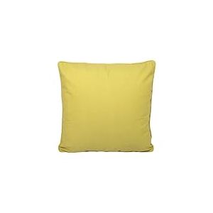 Fusion - Coussin d'extérieur uni Ocre (43 x 43 cm) - Résistant aux UV - Imperméable - 100% Coton - Garnissage Inclus - Coussin passepoilé en Ocre - Coussin de Jardin avec Housse Incluse/Coussin