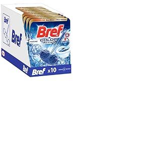 Bref WC Color Activ+ Marine – Lot de 10 Blocs WC (10x50g) – Produit Nettoyant WC – Eau Bleue + Stop Odeurs