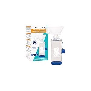 PRECITECH Chambre d'Inhalation BÉBÉ & ENFANT (9M-6A) - Masque silicone - Chambre antistatique - Compatibile avec tous les aérosols doseurs