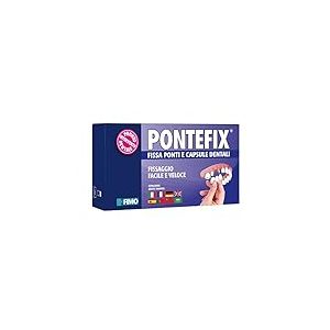 Pontefix Ciment Dentaire, pour Resceller Couronnes ou Bridges- Fixe les Bridges, les Capsules Dentaires et les Dents Pivotantes
