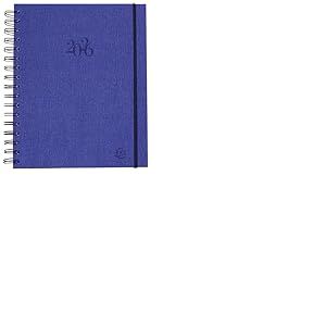 Exacompta - 226122E - Agenda de bureau Journée planifiée 22S spiralé Carte Napura - 18,5 x 22,5 cm - Janvier à décembre 2026 - Coloris bleu