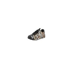 Skechers Baskets Uno Lite Metallic LoveSneaker pour Fille, Bordure Noire en polyur&eacute;thane dor&eacute;, 1 UK Child