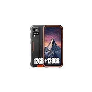 Blackview BV4800 Pro 12Go+128Go Telephone Portable Incassable 2024, Android 14 T&eacute;l&eacute;phone D&eacute;bloqu&eacute;, 5180mAh, 13MP+5MP, 6.56" HD+ Smartphone Incassable Etanche, Dual 4G LTE,GPS,NFC,OTG,FM, Orange