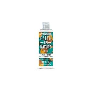Après-Shampooing Naturel au Jojoba Faith In Nature, Lissant, Vegan & Cruelty Free, Sans Parabènes & SLES, Pour Cheveux Normaux à Secs, 400ml