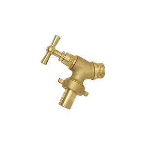 SOMATHERM FOR YOU, Robinet de puisage &agrave; potence oblique 1/2" M&acirc;le, raccord 3/4", corps laiton brut CW617N, mod&egrave;le court, pression max 10 bars, temp&eacute;rature max 80&deg;C, norme ACS