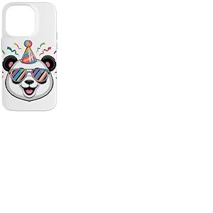 Panda Ours Chapeau De Fête D’Anniversaire Lunettes De Soleil Coque pour iPhone 14 Pro