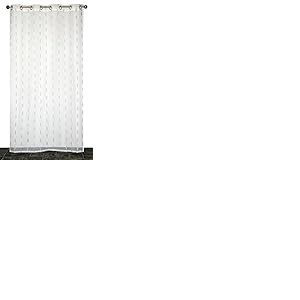 Homemaison Voilage en Organza Grain de Caf&eacute;, Polyester, Gris, 240x140 cm