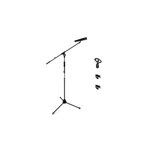 Pyle Pied de Micro - Support de Micro - Tr&eacute;pied - Support Microphone - R&eacute;glable en Hauteur - Bras T&eacute;lescopique Extensible - Base Stable de Tr&eacute;pied