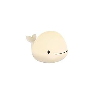 EGLO Veilleuse LED Castellino, lampe de table baleine, décoration chambre d'enfant fille garçon, lampe de chevet en silicone pour enfant bébé lit, tactile, blanc, blanc chaud, RVB