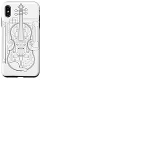 Dessin au trait Violon Coque pour iPhone XS Max