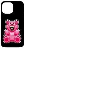 Costume Amusant d'ours en g&eacute;latine Rose Coque pour iPhone 13 Pro Max