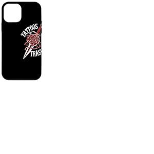 Tattoos Are Trashy Rose Dague Anti Tatouage Opinion Coque pour iPhone 12 mini