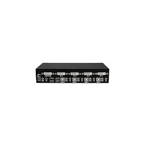 StarTech.com Commutateur KVM 4 Ports DVI USB, Montage en Rack et Audio - Switch KVM - 2560x1600 (SV431DVIUAHR)