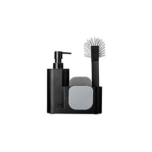 VIGAR Monobloc Lot de 4 pièces d'évier en Plastique Noir 350 ML