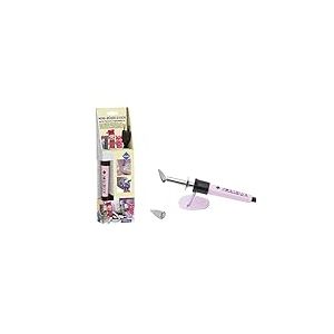 PEBARO Mini fer à repasser avec 2 embouts pour concevoir le tissu, le repassage, le patchwork et l'application de tissu non-tissé à repasser, Rose Bonbon